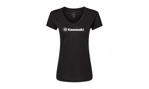 T-Shirt Femme à col en v Kawasaki 
